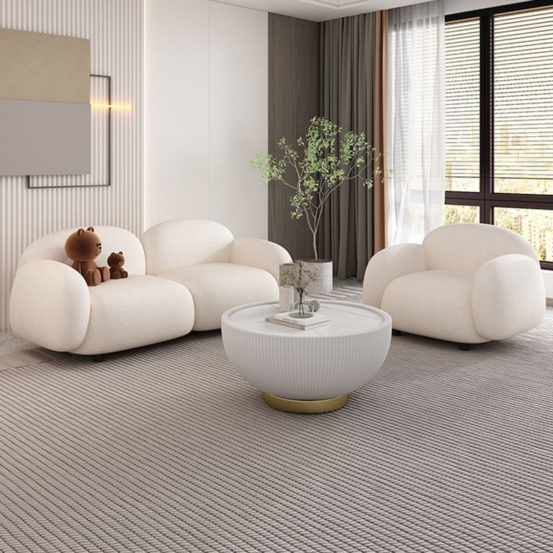 Modern Sofa with Tight Back and Square Arm for Living Room 27.56" High