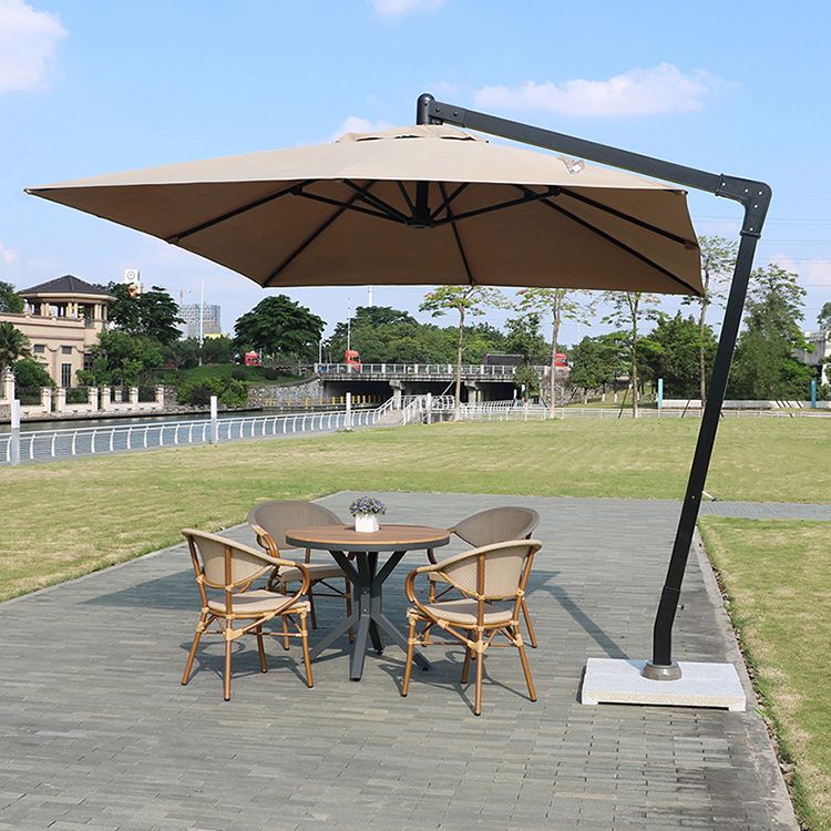 Tropical Beige Armchair/Side Chair with Fabric Back and Aluminum Base