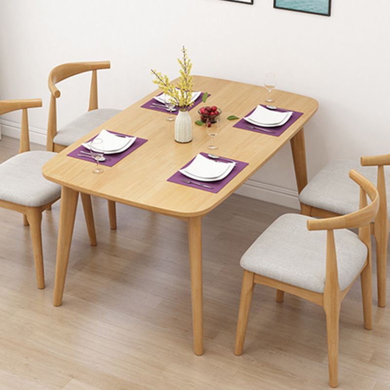 Moderner Stil Massivholz Esstisch Brauner Rechtecktisch für Küchen -Esszimmer, 47 "L x 29,5" H