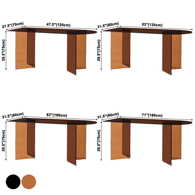 Tempered Glass Modern Free Form Indoor Table Glass Table for Dining Room