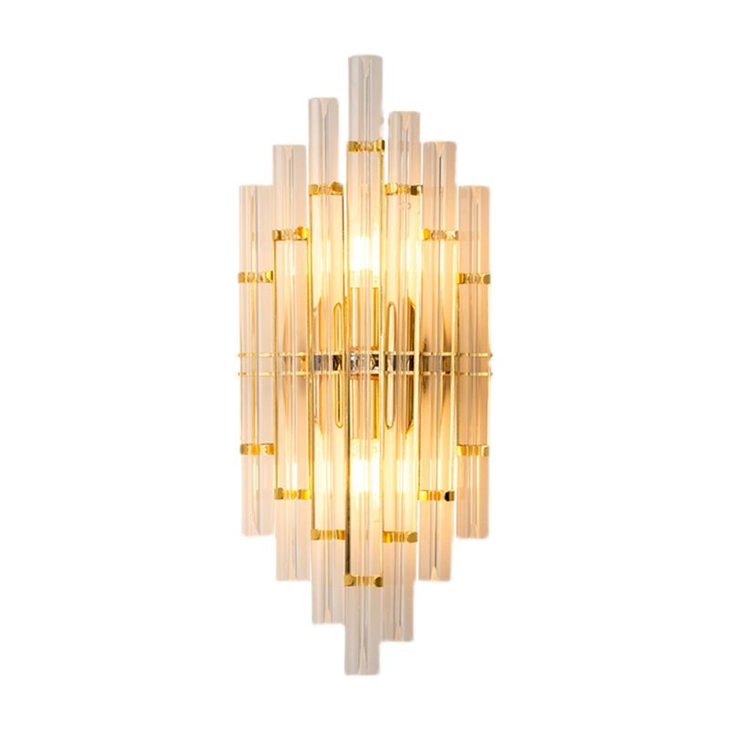 Multi Lights Cylinder Wall Sconces Modern Style Crystal Wall Mounted Lamps