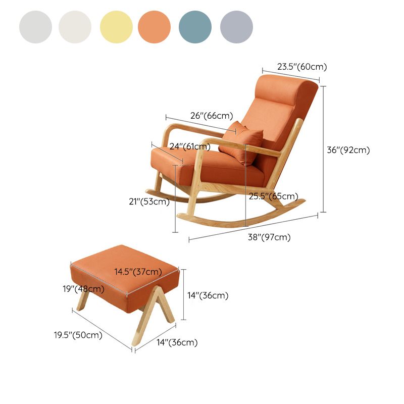 Living Room Easy Chair Wood Lazy Lounge Chair Home Leisure Sofa Rocking Chair