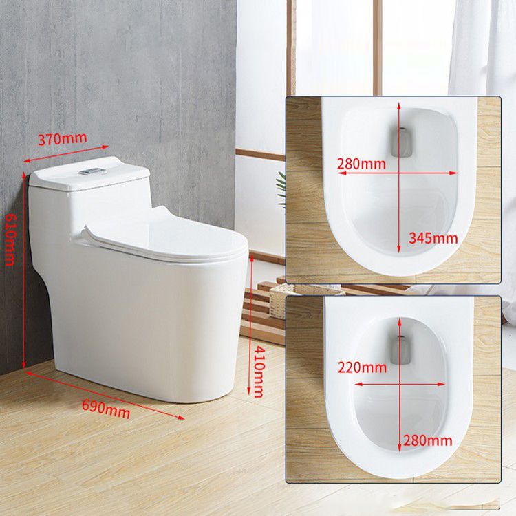 Modern Elongated Toilet Bowl Siphon Jet Flush Toilet with Seat for Bathroom