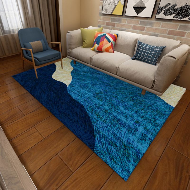 Gold Modern Teppich Polyester Graphic Teppich Waschbar Teppich für Wohnzimmer