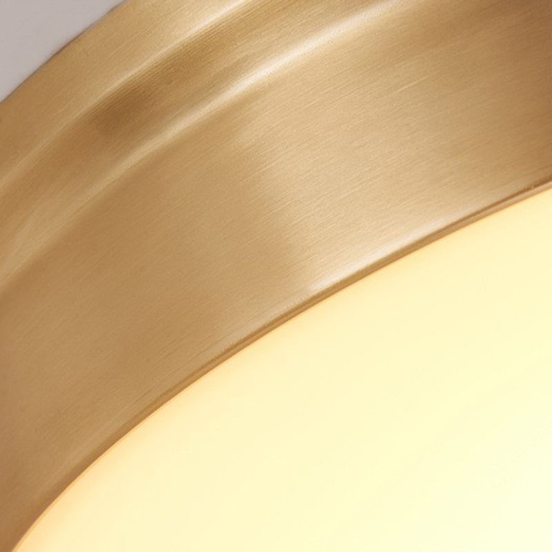 Brass Shaded Flush Mount Ceiling Light Vintage Glass Flush Ceiling Light Fixture