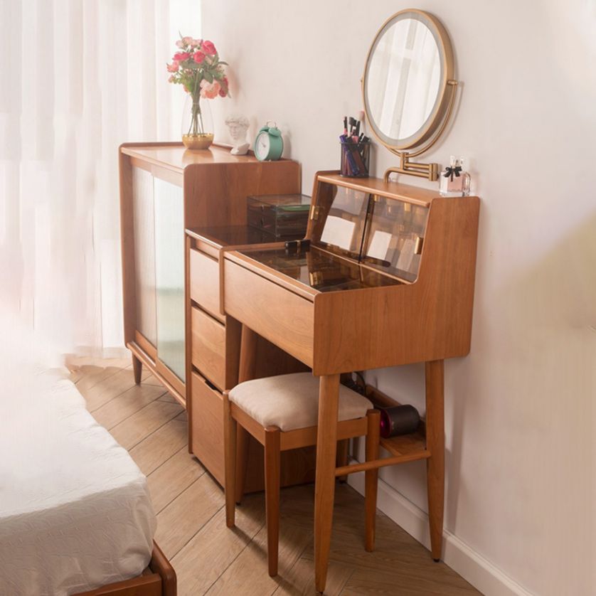 16" Wide Contemporary Vanity Table Solid Wood Make-up Vanity with Drawer