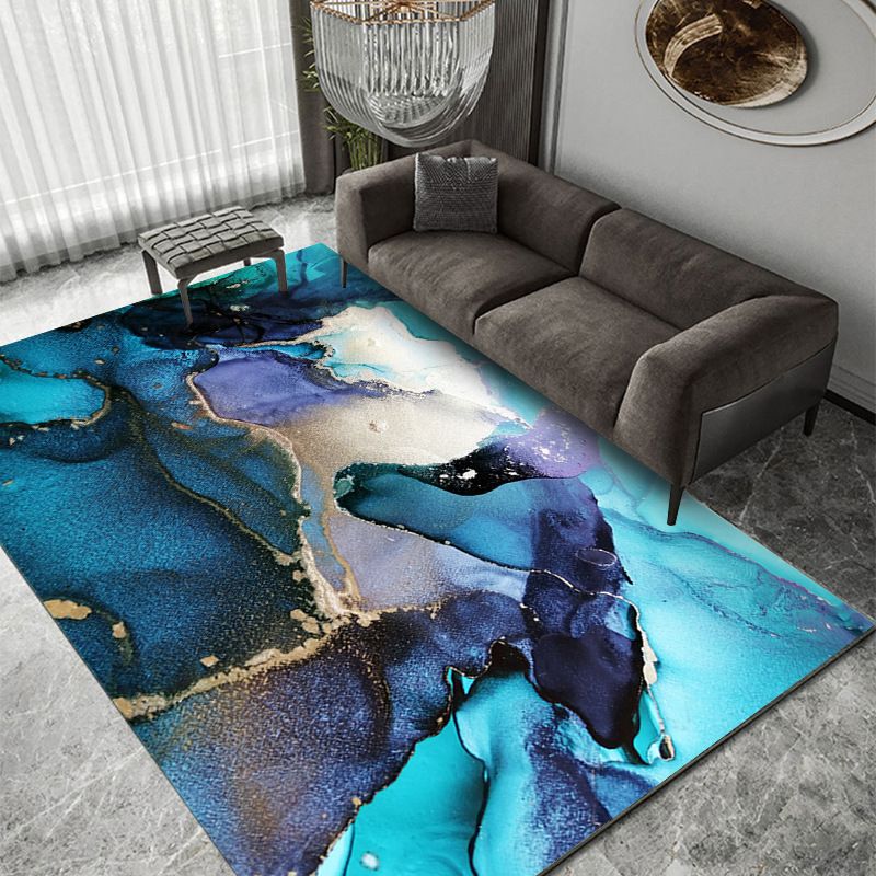 Aesthetic Casual Area Rug Abstract Art Indoor Carpet Polyester Washable Rug for Home Decoration