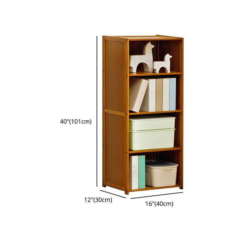 Modern Style Bookshelf Standard Closed Back Wooden Bookcase for Home