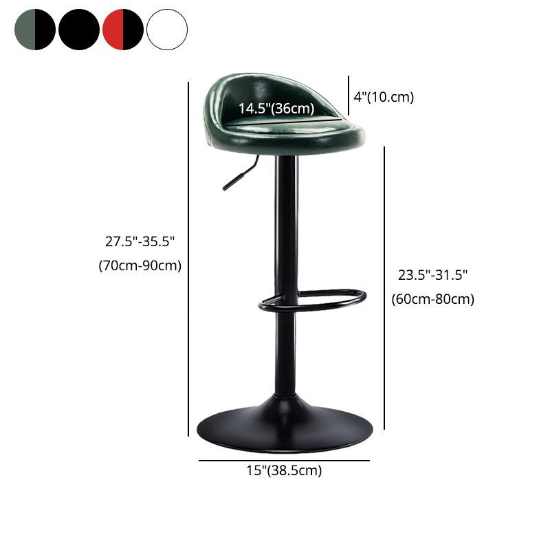 Tabouret de bar de chambre à coucher en acier de tabouret de comptoir rotatif réglable moderne avec coussin