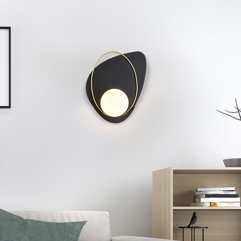 Modern Style Ball Shade Wall Sconce Metal 1 Light Sconces for Bedroom