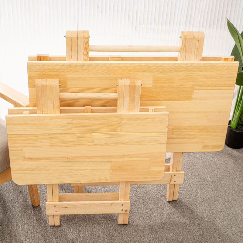 Contemporary Dining Room Wood Table Natural Pine Folding Table