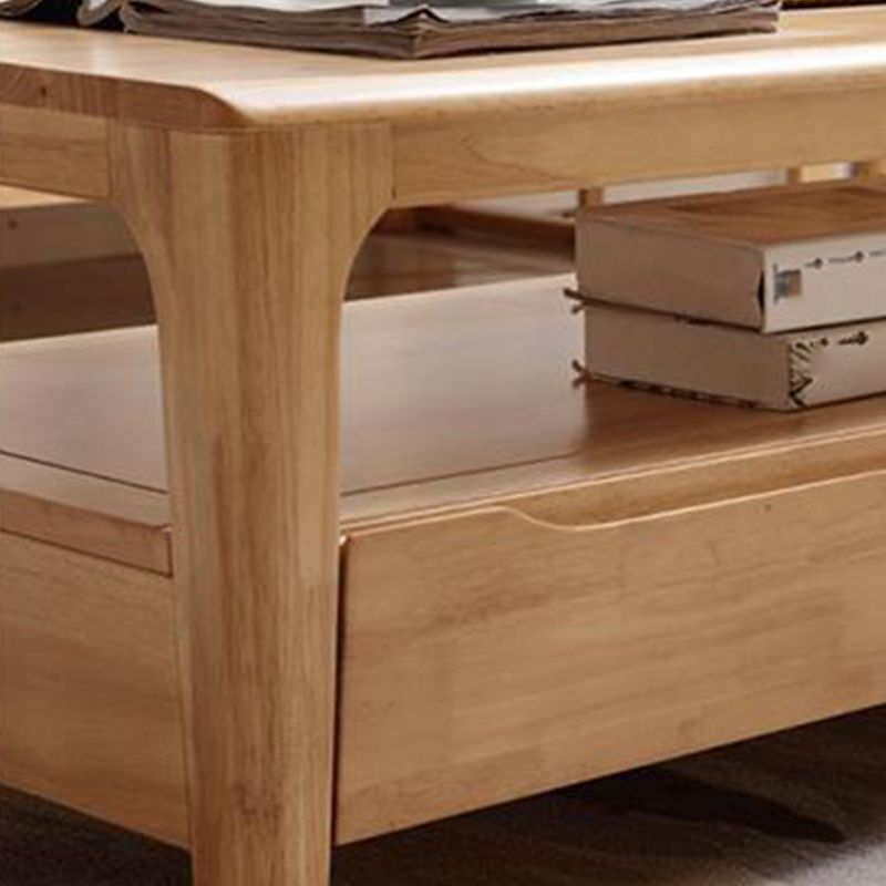 4 Legs Rectangular Coffee Table Made of Solid Wood/black/walnut/white Cocktail Table