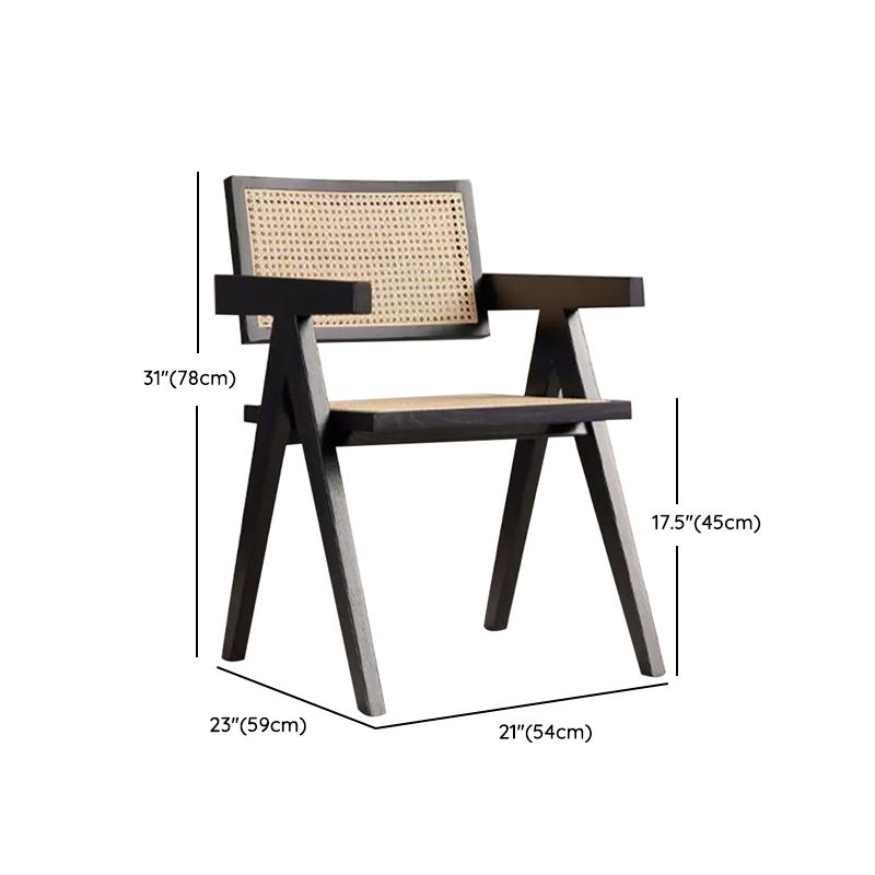 Contemporary Solid Wood Furniture 1/2/5 Pcs Dining Room Table Set in Black