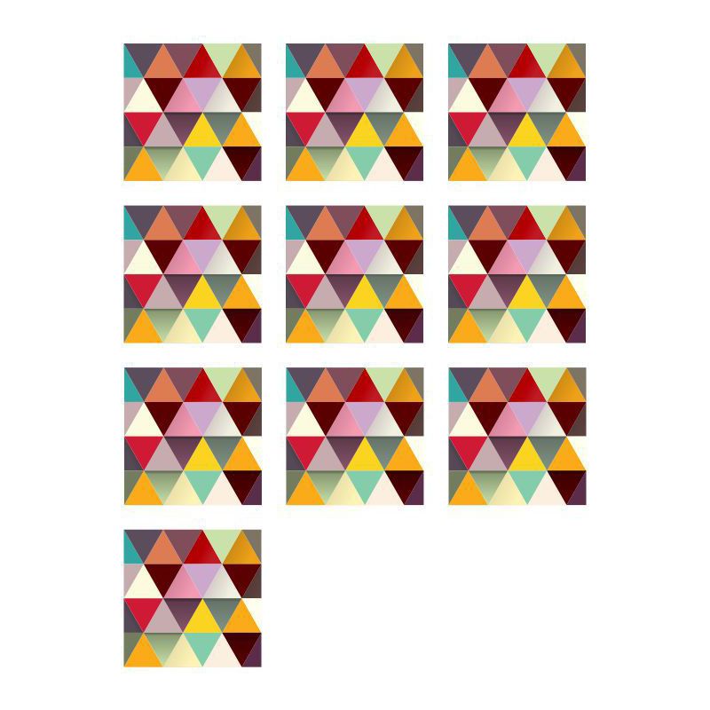 Peel and Paste Triangle Wallpaper Panel PVC Modernist Wall Decor for Bedroom (10 Pcs)
