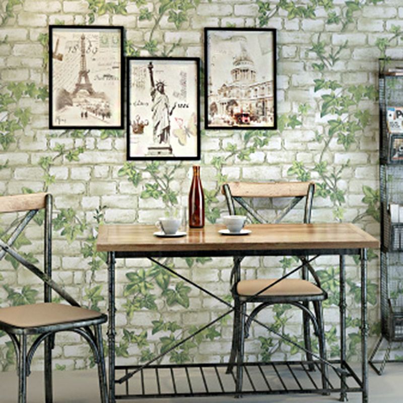 Pastel Color Brick Pattern Wallpaper Roll Peel off Wall Covering for Accent Wall