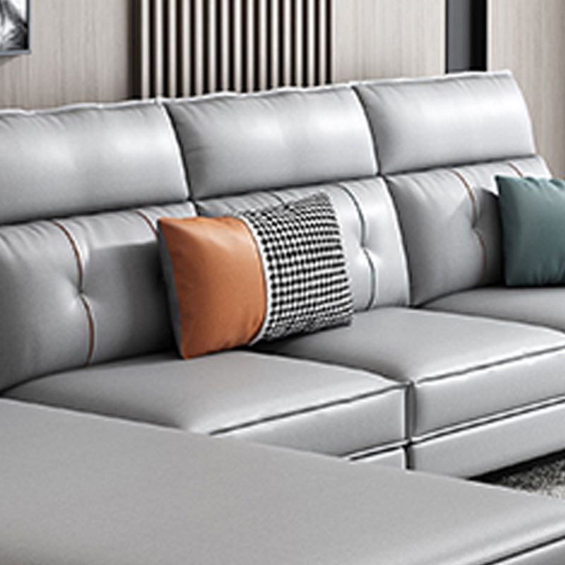 4-Cushion Sectionals,135.8' L x 68.90" W,Faux Leather Sectional Sofa