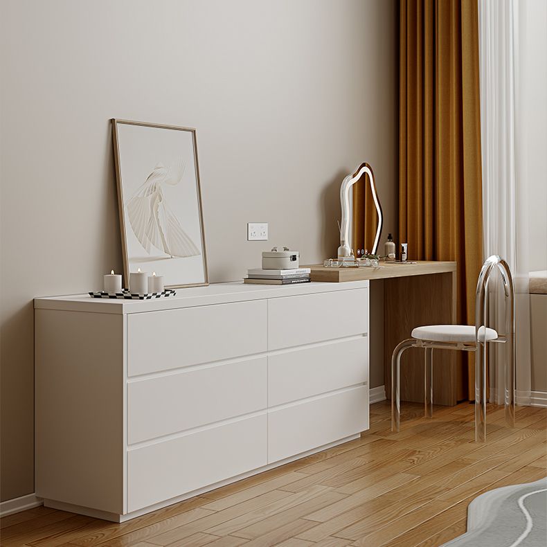 15.74" Wide Make-up Vanity White Makeup Vanity Desk Table with 6 Drawers