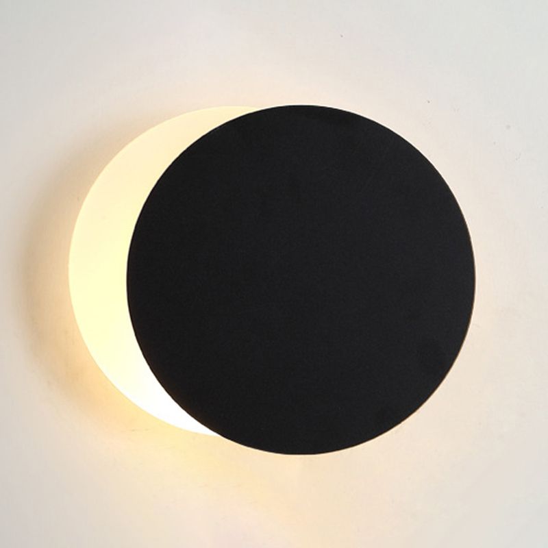 Lampada a parete rotabile circolare in stile moderno in ferro da stiro a led da parete con ombra acrilica