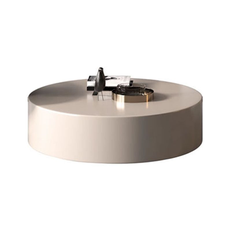 North European Round Coffee Table Wood 1 Cocktail Table with Drawers