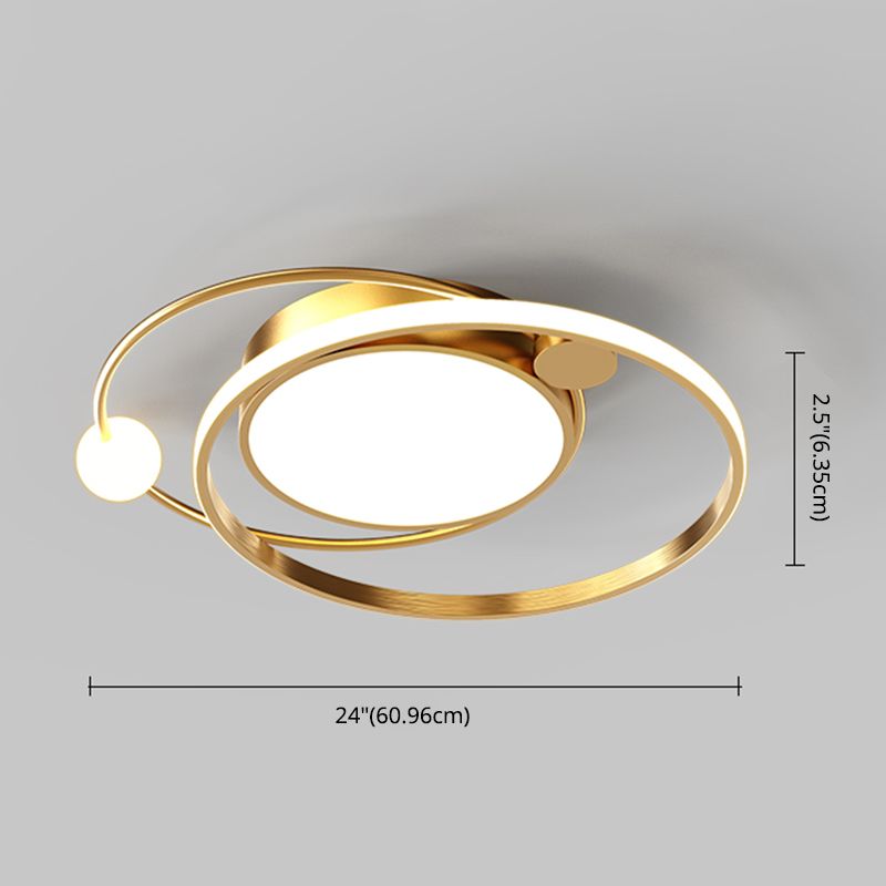 Nouveau Plafonnier LED encastré en fer moderne, forme ronde, plafonnier pour chambre à coucher,