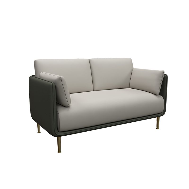 Contemporary Fabric Cushions Sofa 33.46"High Pillow Top Arm Sofa for Restaurant