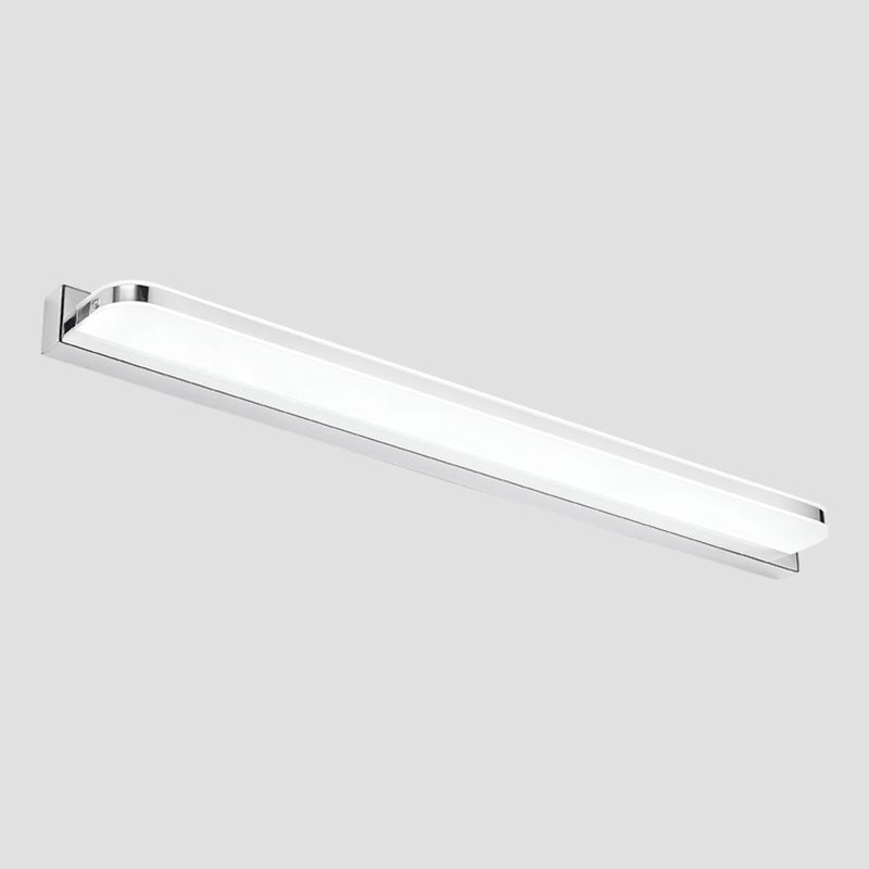 Light de vanité en acier inoxydable à 1 lumière Lumière miroir droit nordique pour la salle de bain