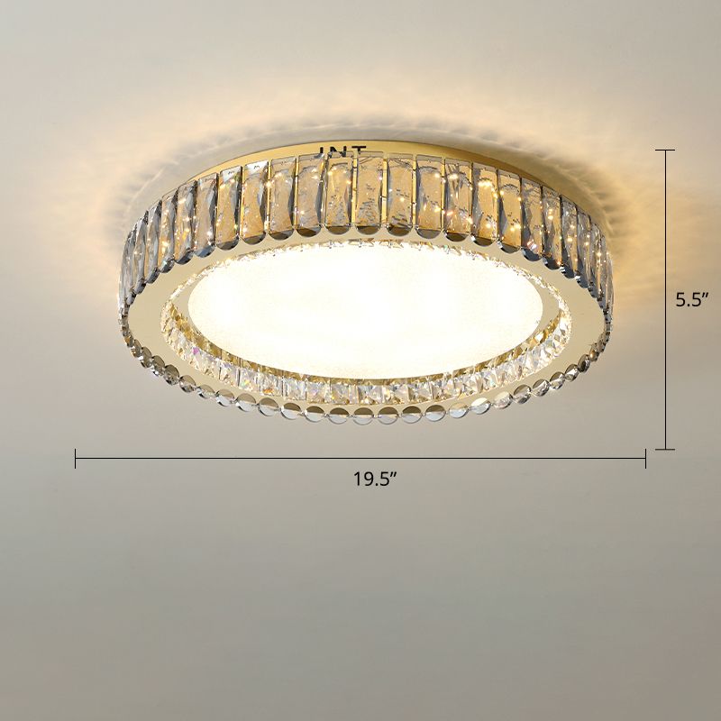 Geometrische Flush Mount Beleuchtung Minimalistisch Kristall Clear Ceiling Lamp für Schlafzimmer