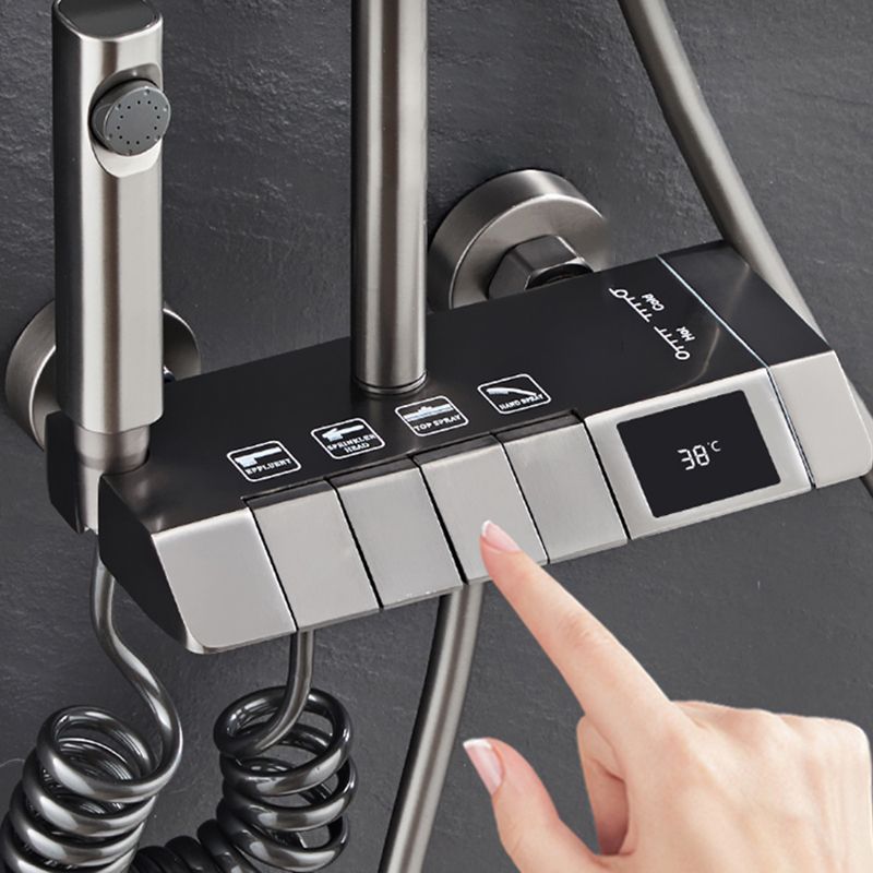 Modern Style Shower System Spot Resist Wall Mounted Rain Shower System