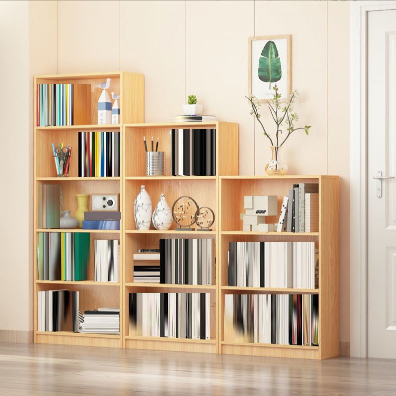 Modern Closed Back Standard Bookshelf Engineered Wood Bookcase