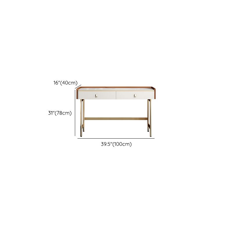 15" Wide Glam Make-up Vanity Wooden Dressing Table with Drawer