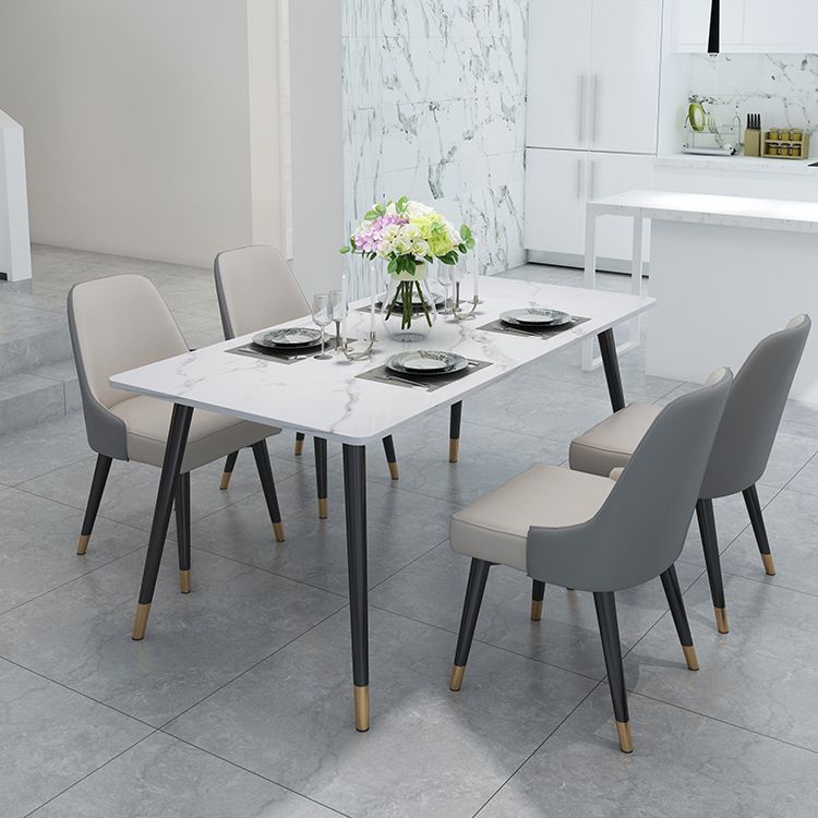 Mesa de piedra de 4 pies Rectangle Matte Mesa de comedor para restaurante para restaurante