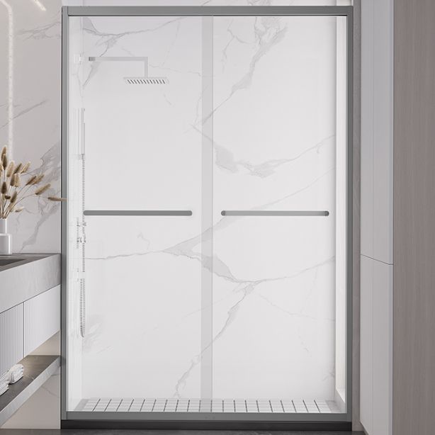 Double Sliding Shower Bath Door Semi Frameless Clear Shower Door