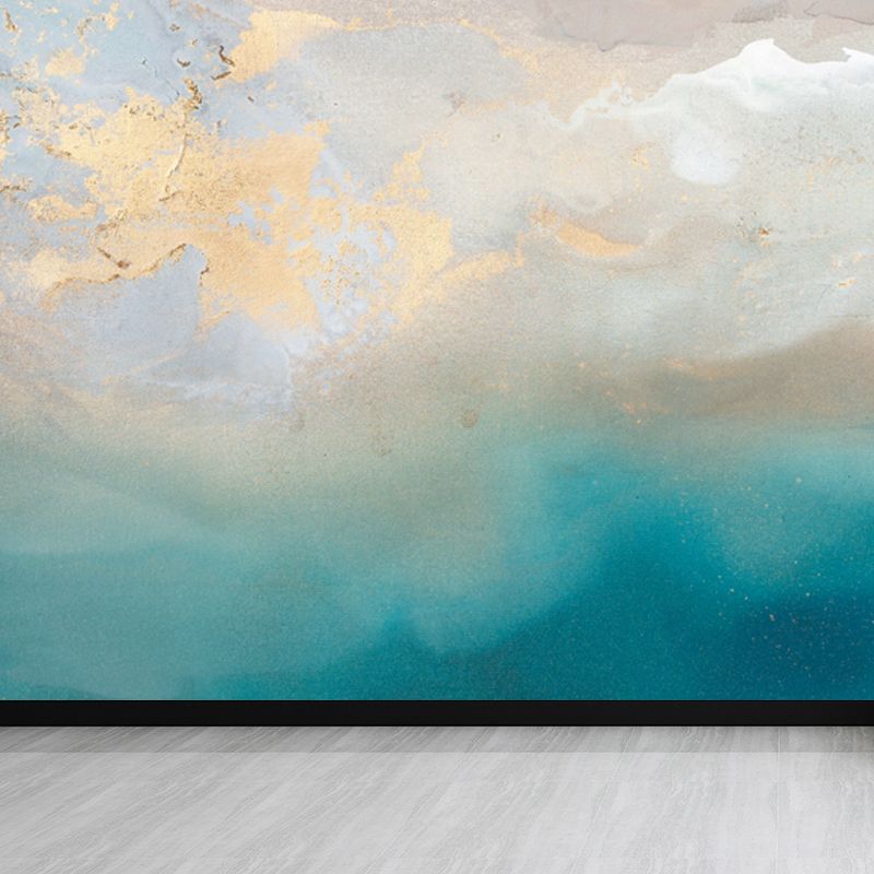 Blue Clouds Wallpaper Mural Scenery Modern Waterproof Wall Decor for Living Room