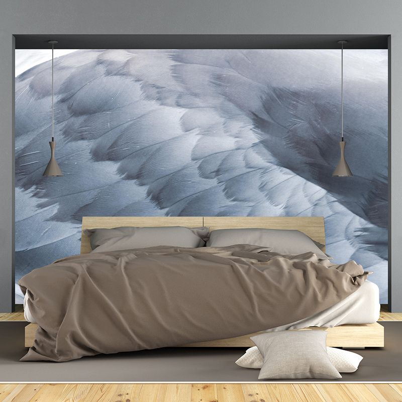 Environmental Feather Wallpaper Stain Resistant Bedroom Photography Wallpaper