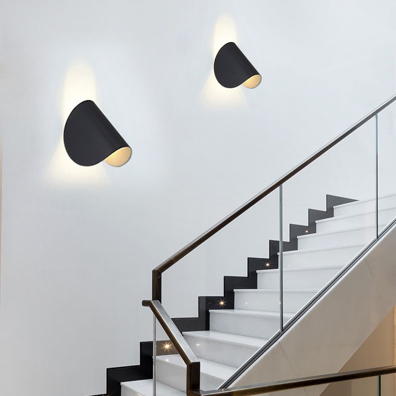 Modern Style Curve Wall Sconce Lamps 1-Light Metallic Wall Light Lamp Sconce