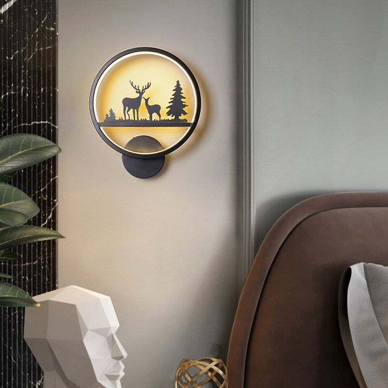 Metal Modern Wall Sconce Geometric Shape Wall Light with Silicone Shade for Bedroom