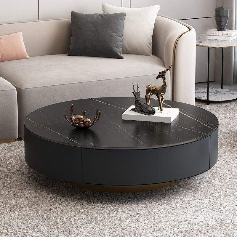 Pedestal and Frame Coffee Table Slate Bunching Tables with Drawers