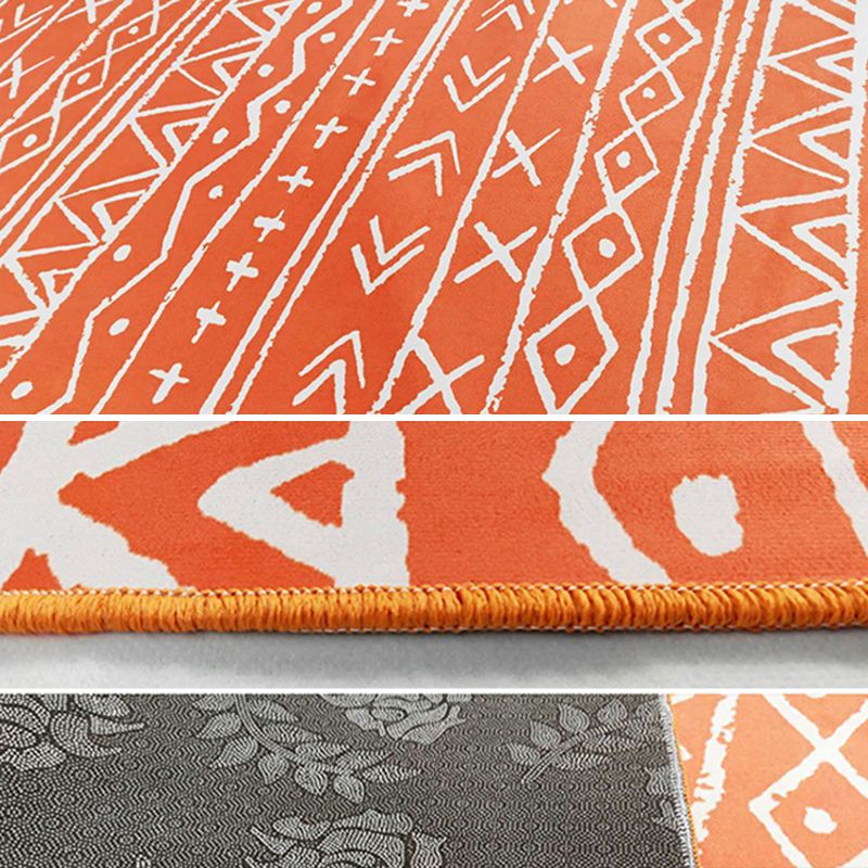Tapis d'impression ethnique de couleur unie en polyester bohème Bohemian Tapis d'intérieur sans glissement pour décora intérieur