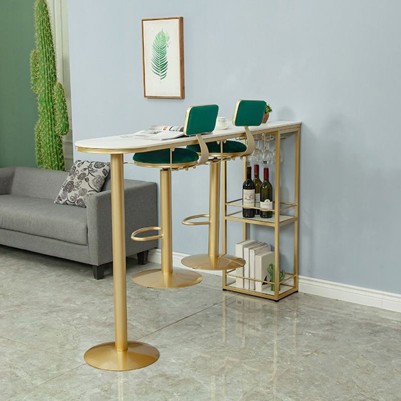 Modern Style Stone Bar Table Set 1/2/3 Pcs Specialty Bar Set for Indoor