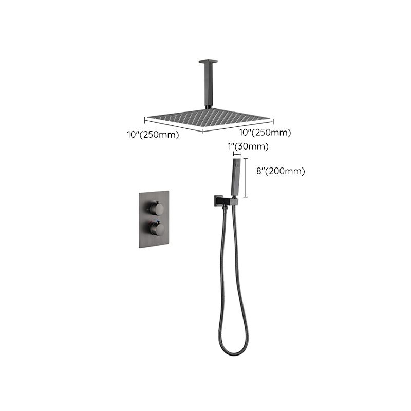 Modern Shower System Brass Adjustable Shower Head Temperature Control Shower Faucet