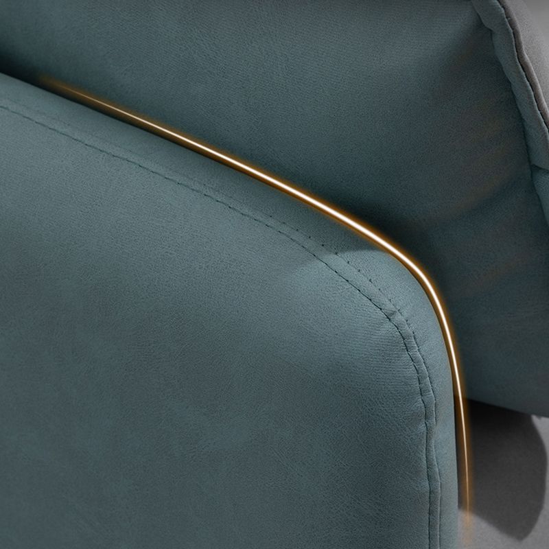 Solid Wood Loveseat Sofa Square Arm Living Room Settee with Pillows