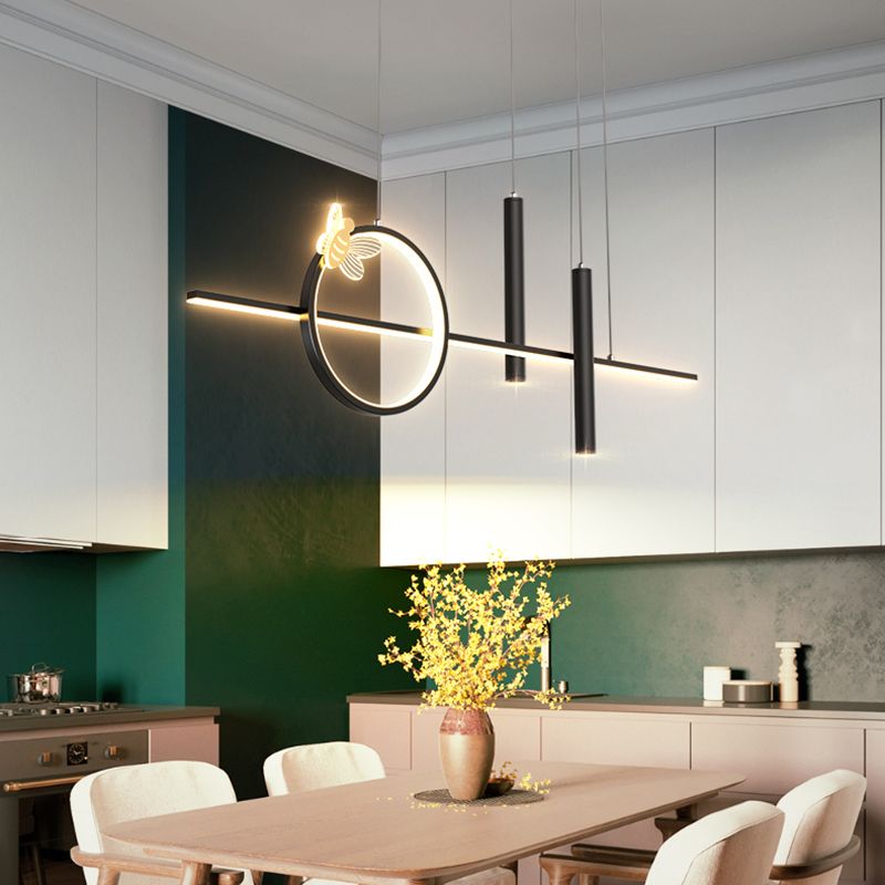 Lampadari a LED moderni Luci a sospensione a sospensione geometriche lampadario in metallo