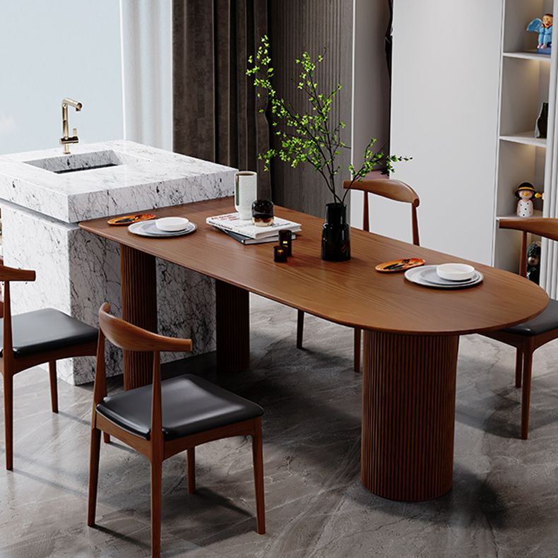 Solid Wood Contemporary Freeform Table Pine Wood Table for Home