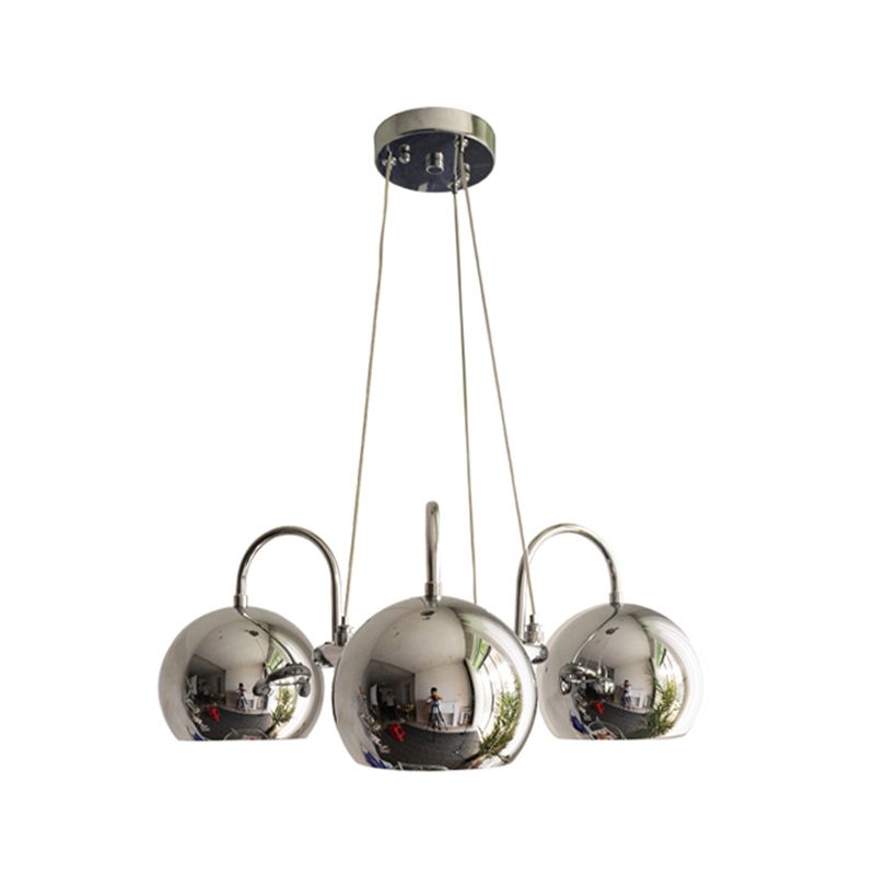 Postmodern Metal Chandelier Light Fixtures Multi Head Restaurant Hanging Chandelier