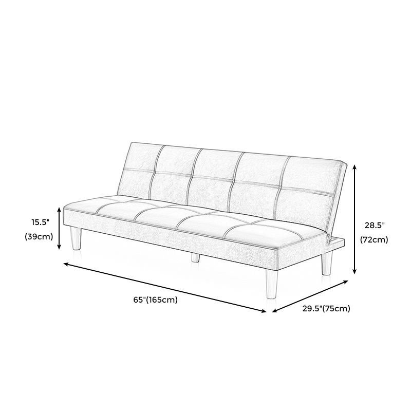 Scandinavian Spleeper Velvet/Fabric Sofa 47.24"/64.96"/70.08" Wide Armless Sofa Bed
