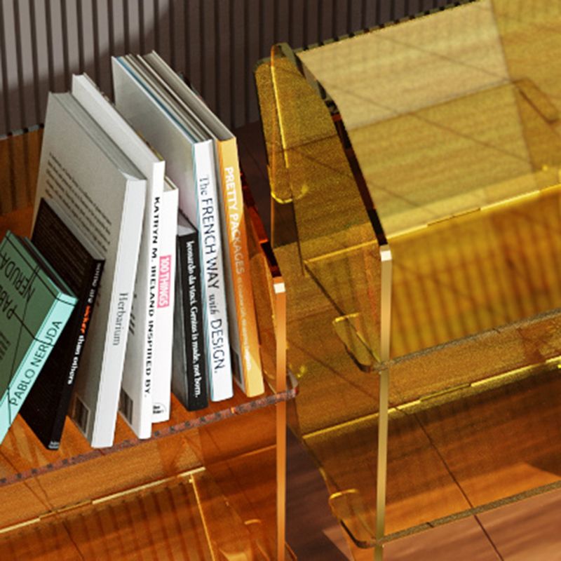 Modern Acrylic Bookcase, Geometric Bookshelf for Any Room, 12.5" L X 10" W