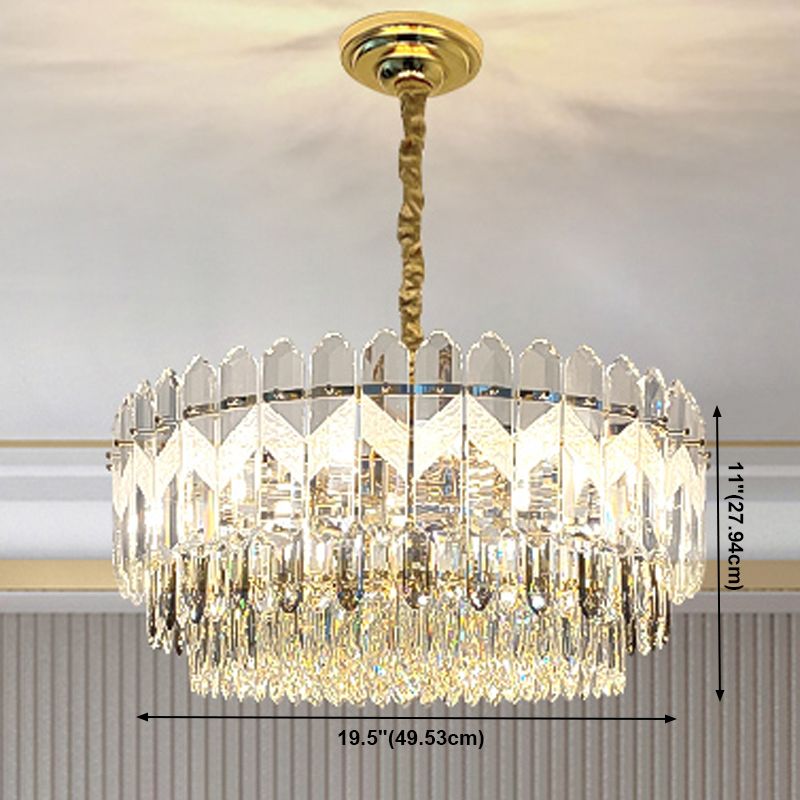 Orbicular Suspended Lighting Fixtures Modern Crystal Chandeliers for Dining Room