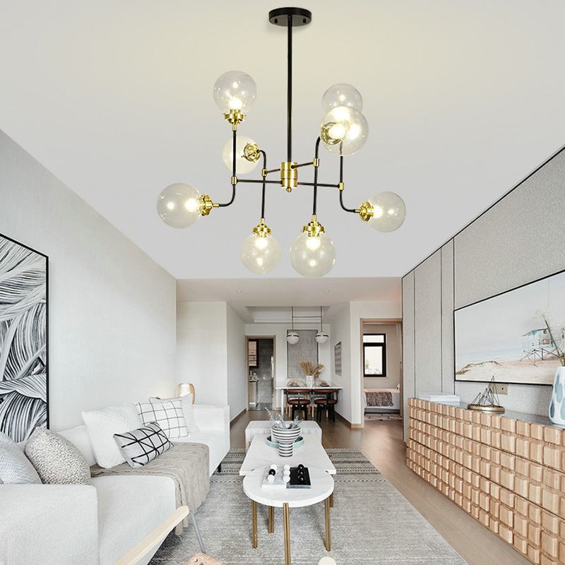 Lámpara de lámpara esférica de vidrio lámpara de lámpara simple para sala de estar para sala de estar