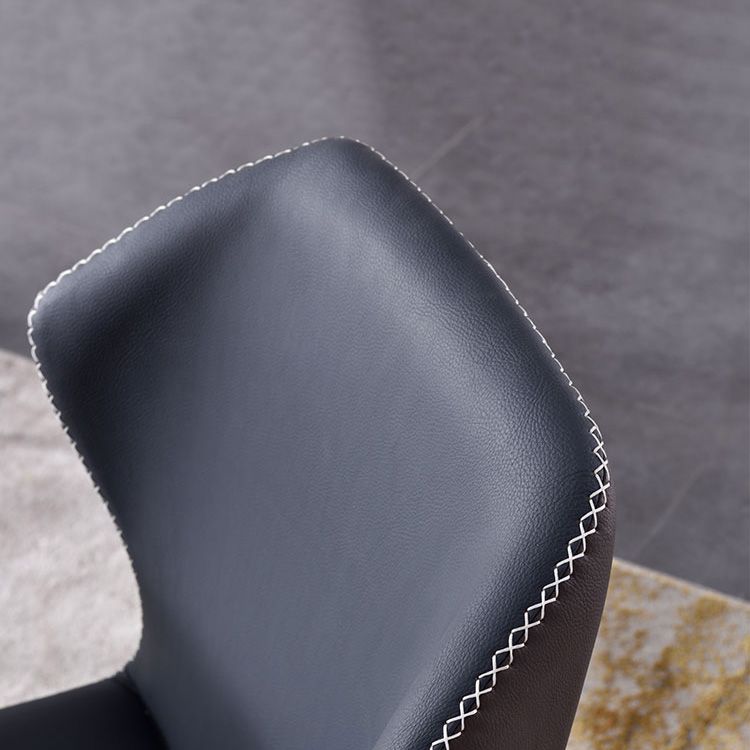 Modern Dining Chairs Faux Leather Side Chairs without Armrest for Dining Room