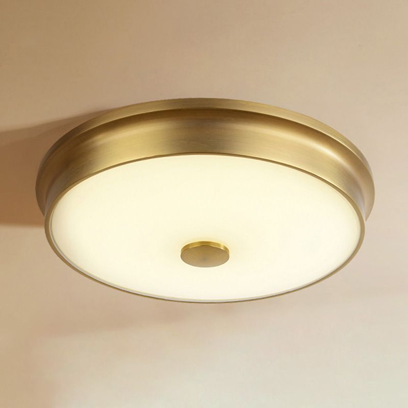 Modern Style Geometric Flush Mount Light Glass 1-Light Flush Ceiling Lights